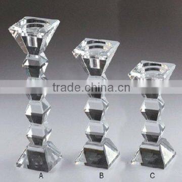 crystal taper candle holder k9 square candlelabrum