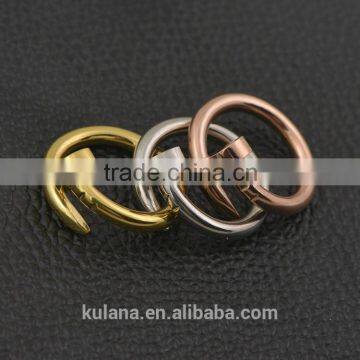 Unusual wedding rings twisted nail rings