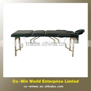 Cheap PVC leather Portable Folding solid wood Manipulative Facial Treatment Massage Bed