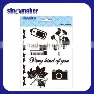 beautiful decorative craft tpr clear stamp for card making