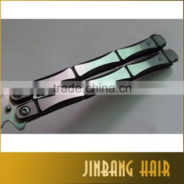 USA Style BUTTERFLY KNIFE Practice BALISONG Trainer Tool Steel Legal Chrome Silver Giftboxfly Flail Folded Knife Training Tool