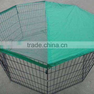 6 or 8 pcs heavy folding metal dog play pen with sun net