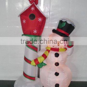 DK-891 Snowman and Cuckoo Inflatable Decor Christmas Ornament 5ft