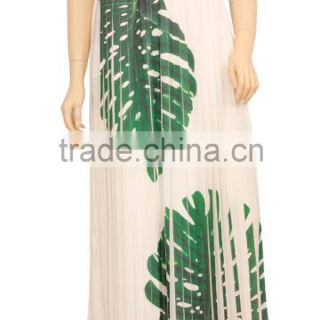 2015 Spring Fashion Designer Ladies Skirts Chiffon Pleated Girls Maxi Skirts photo-3