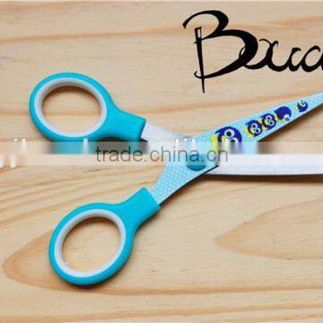 5" Good Quality Colourful Soft Handle Student Scissors BD-S1643 photo-3