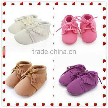 Newest Arrival!Factory Price Baby Boys Girls Velvete Soft Soled Tassel Lace-up Crib Shoes Infant Prewalker Toddler Sneaker Shoes
