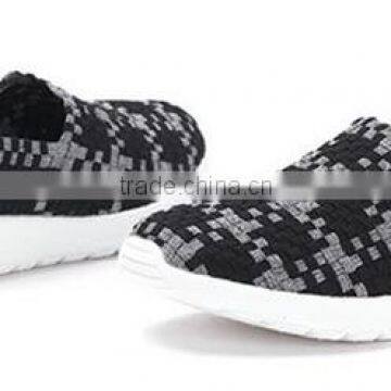China Factory Handmade Woven Elastic Casual Shoes