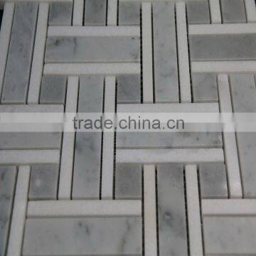 cheap white stone marble mosaic wall tile