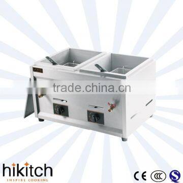 Professional commercial kitchen equipment stainless steel 17L gas deep fryer / gas chips fryer