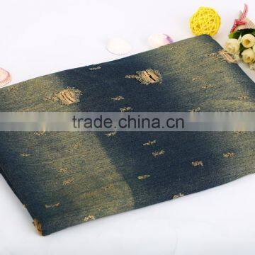 guangzhou Zhida new design raw denim fabric, 1 yard MOQ colored metallic denim fabric wholesale