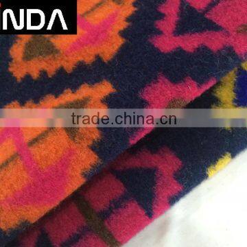 Wool acrylic blend jacquard fabric for winter overcoat