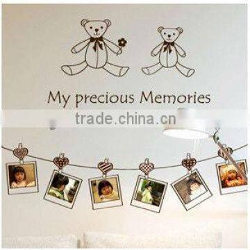 Photo frame wall sticker with removable adhesive