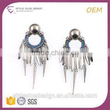 E75316H01 Accept Custome Order Fashion Silver Jewelry Earring Design Wholesale From Mid Night City Collection