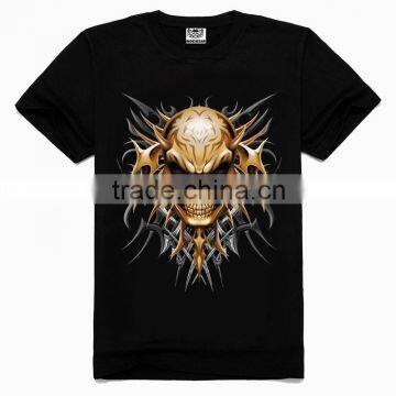 OEM 3d Printing Factory High quality old skull t-shirt, fashion fluorescent printing t shirt, band t shirts