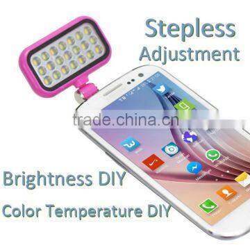 Portable External Mini Selfie Led Pocket Spotlight Video Light for smart Phone and Tablet