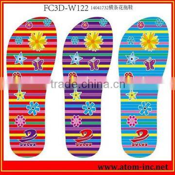 2016 the latest Design EVA And PVC Slipper Heat Transfer Printing Film