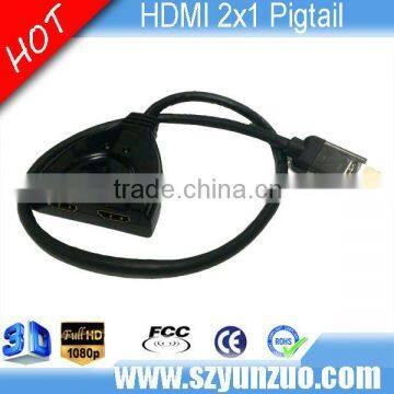 HDMI Switch 3x1 With Remote Control Infrared Remote Control For Easy Switching