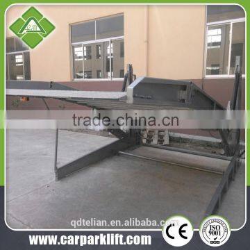 Hydraulic Lifting Two Post Two Level Automated Vertical Underground Garage Tilting Parking Lift