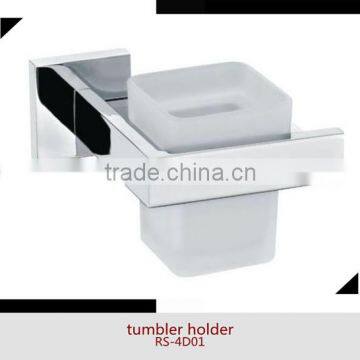 High quality bathroom accessories set brass and glass single tumbler holder,cup holder