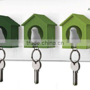 Sparrow Key Ring Birdhouse Gadget Home Wall Hook Holder Keychain