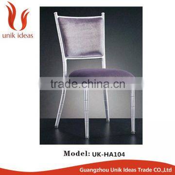 silvery wedding tiffany chavari chair with cushion for banquet hotel