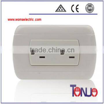 Mexico 2 gang 3 pin wall switch socket