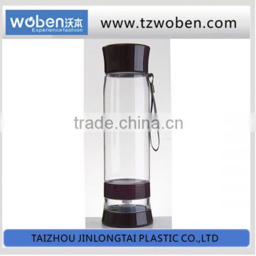 clear plastic tea bottle with handle and Stainless steel filter