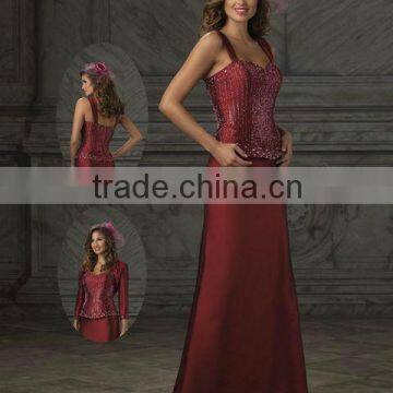 Stunning Suzhou Full Beaded Spaghetti Straps Floor-lengh Mother Of Bride Dress XYY-wy022-10