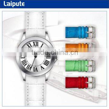 China Supplier Stainless Steel Case Luxury White Dial Leather Strap Watch Gift sets For Wedding