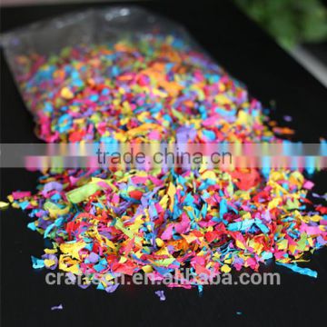 different shape multi color paper confetti for wedding