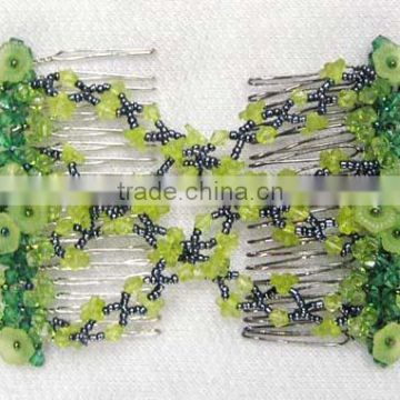 Hot-Sale fashion abstract design pair of metal hair comb,twin hair combs-BBF08035