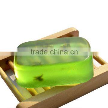 Z0204 Adult Group Green Tea Essential Oil Transparent Bath Soap With Shrink Wrapper photo-5