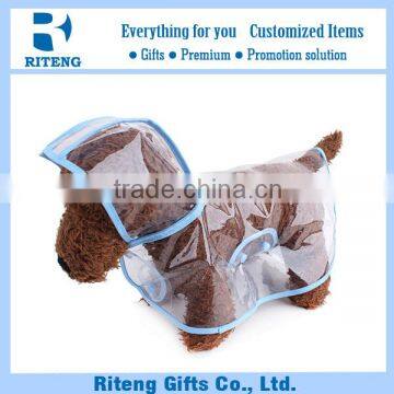 Wholesale plastic transparent dog raincoat