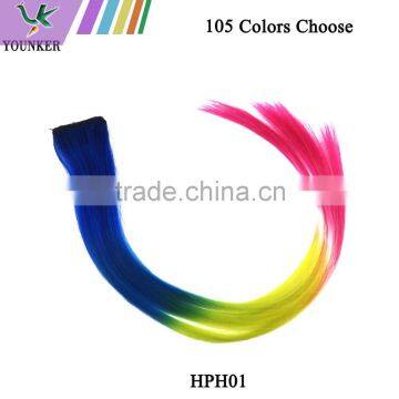 14" Multi Color Clip-in Synthetic Straight Hair Extension photo-3