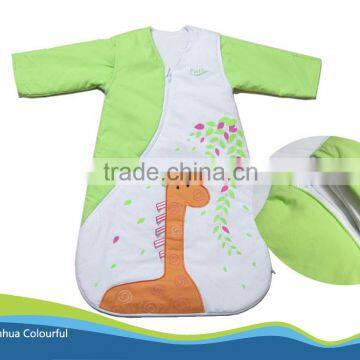 cotton long sleeve sleeping bag detachable sleeves baby sleeping bag embroidery cotton Baby Sleeping bag