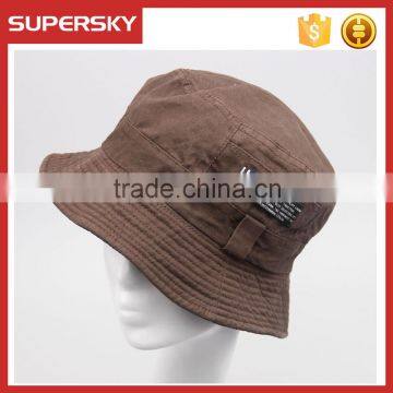 A-1319 Packable Unisex Outdoor Reversible Twill Bucket Hat Cotton Reversible Bucket Cap Summer Travel Bucket Hat