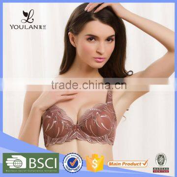 China OEM No Padded Transparent Latest Hot Sexy Lace With Wire Latest Sexy Girls Fashion Bra