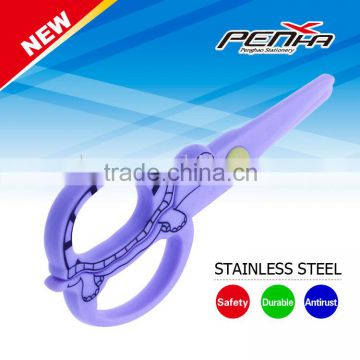 Full plastic safety student scissor beauty animal handle fancy scissors