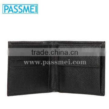 Whosale High Quality New Fashion Black Genuine Leather Wallet For Men