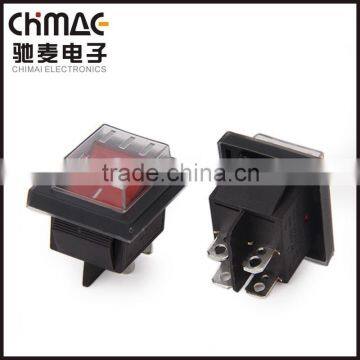 Waterproof rocker switch electrical switch 4 pins push button switch