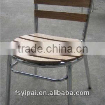 armless aluminum wooden chair dining chair for sales (YC058)