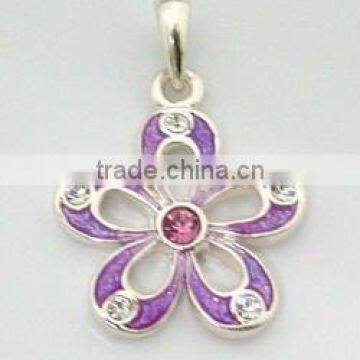 rhinestone star flower shaped pendant for necklace,good quality and prompt delivery,pass SGS factory audit