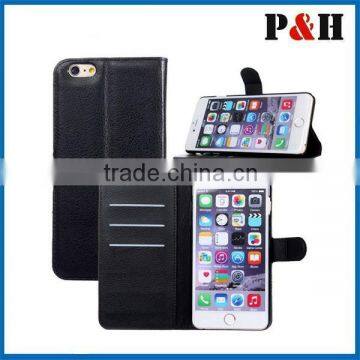 leather phone case for custom for iphone 6plus, flip phone covers for iphone 6 wallet case