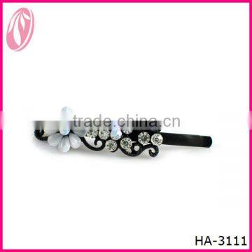 Manufacture wholesale cheap mini rhinestone hairpin and clips