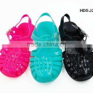 2015 Sweet Girl Jelly Sandal Shoes Buckle Strap Rain Sandals