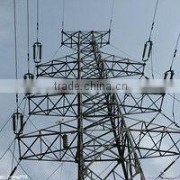 Galvanized steel transmission line towers