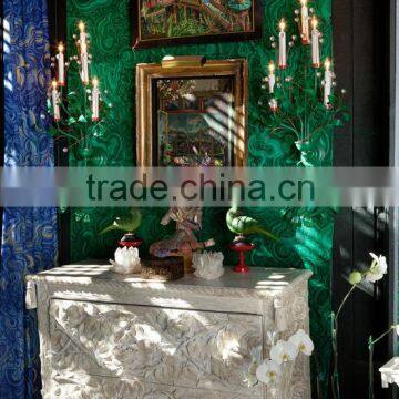 Luxury natural malachite stone polished big slab malachite Precious gemstone for counter