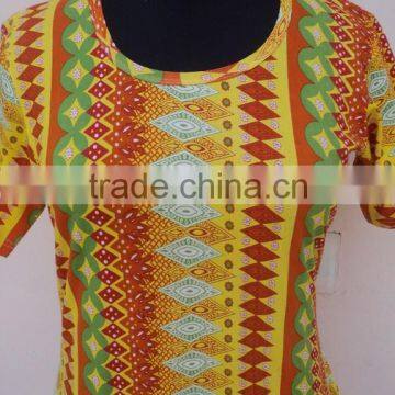 Cap Sleeve & Round Neck Design Pattern Beautiful Winter Wear / Girls Wear Hojari Fabric T-shirts photo-2