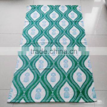 100% Cotton Green Color Special Pineapple Design Printing Beach Towel Pareo Ethnic Felling Beach Towel photo-2
