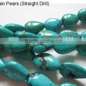 Turquoise Smooth Briolette Beads